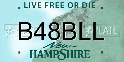 B48BLL New Hampshire License Plate