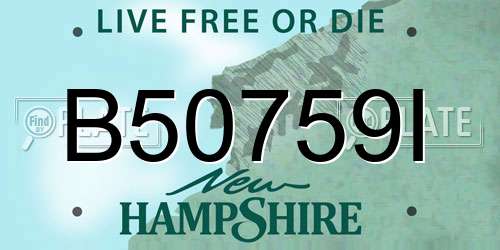 B50759I New Hampshire License Plate
