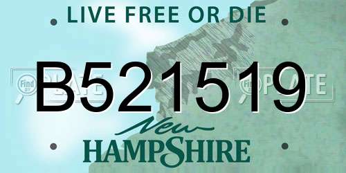 B521519 New Hampshire License Plate