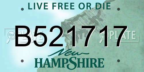 B521717 New Hampshire License Plate