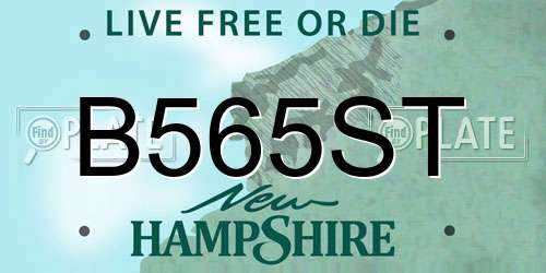 B565ST New Hampshire License Plate