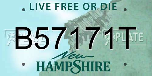 B57171T New Hampshire License Plate