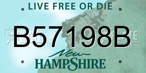 B57198B New Hampshire License Plate