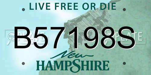 B57198S New Hampshire License Plate