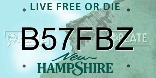 B57FBZ New Hampshire License Plate