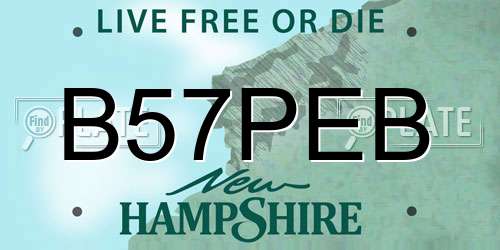 B57PEB New Hampshire License Plate