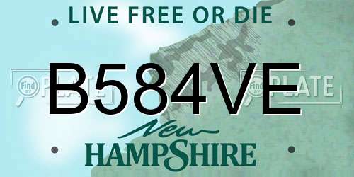 B584VE New Hampshire License Plate