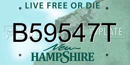 B59547T New Hampshire License Plate