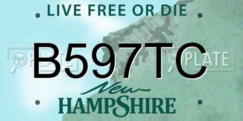B597TC New Hampshire License Plate