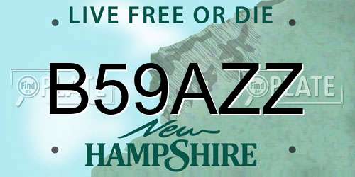 B59AZZ New Hampshire License Plate