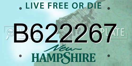 B622267 New Hampshire License Plate