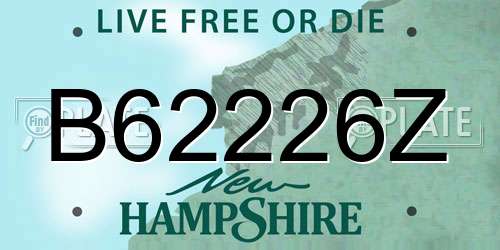 B62226Z New Hampshire License Plate