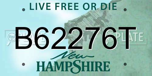 B62276T New Hampshire License Plate