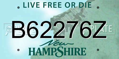 B62276Z New Hampshire License Plate