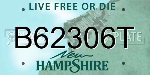 B62306T New Hampshire License Plate