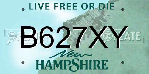 B627XY New Hampshire License Plate