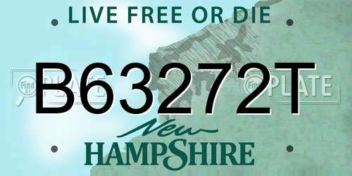 B63272T New Hampshire License Plate