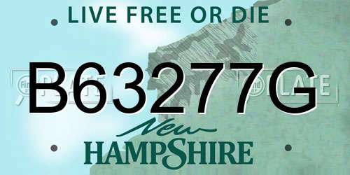B63277G New Hampshire License Plate