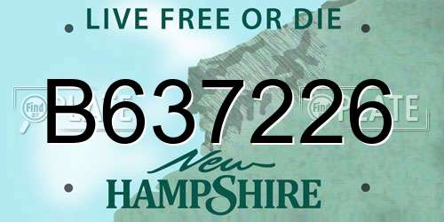 B637226 New Hampshire License Plate