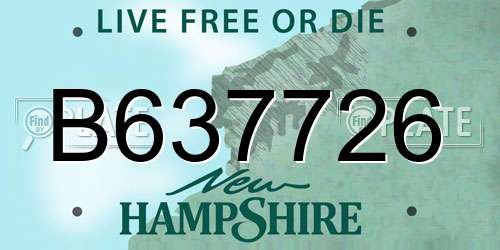 B637726 New Hampshire License Plate
