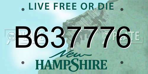 B637776 New Hampshire License Plate
