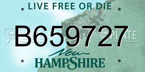 B659727 New Hampshire License Plate