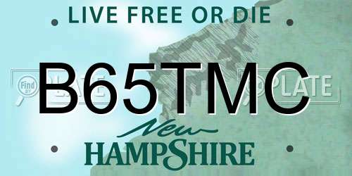 B65TMC New Hampshire License Plate