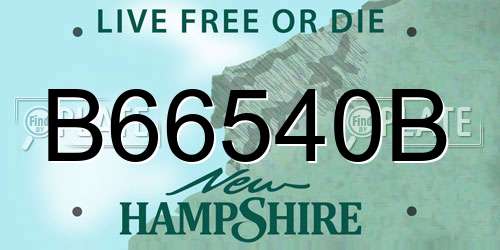 B66540B New Hampshire License Plate