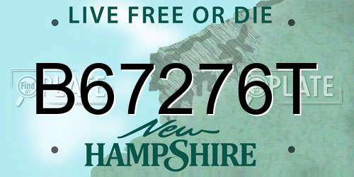 B67276T New Hampshire License Plate