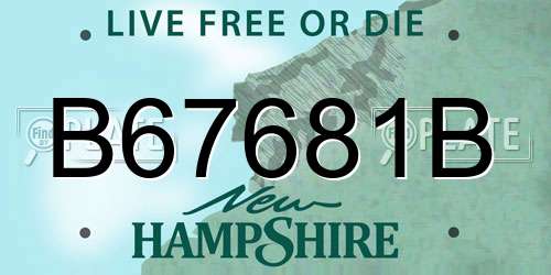 B67681B New Hampshire License Plate