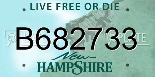 B682733 New Hampshire License Plate