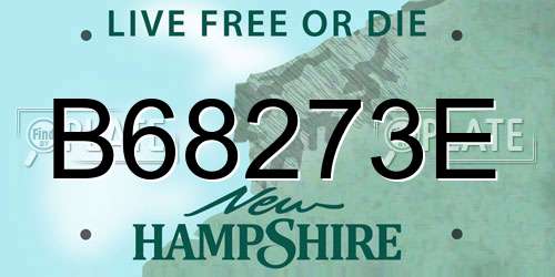 B68273E New Hampshire License Plate