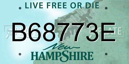 B68773E New Hampshire License Plate