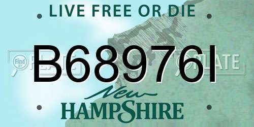 B68976I New Hampshire License Plate
