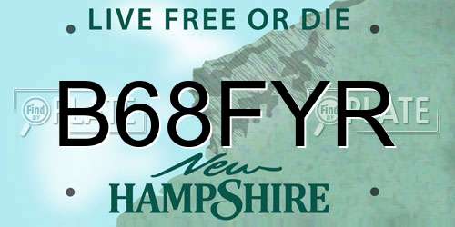 B68FYR New Hampshire License Plate