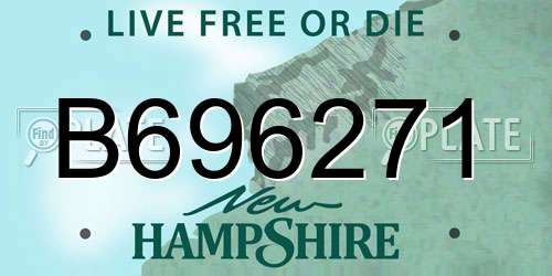B696271 New Hampshire License Plate