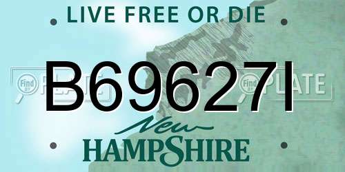B69627I New Hampshire License Plate