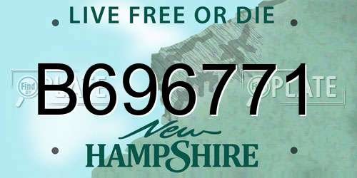 B696771 New Hampshire License Plate