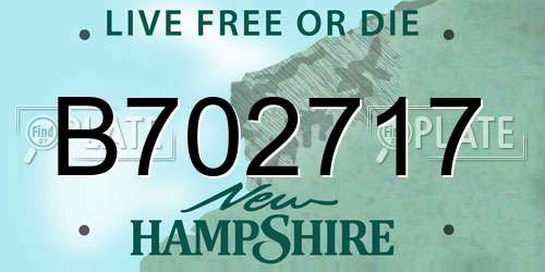 B702717 New Hampshire License Plate