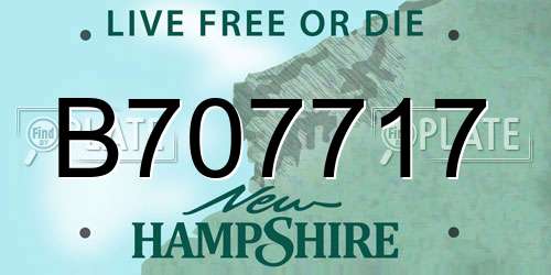 B707717 New Hampshire License Plate
