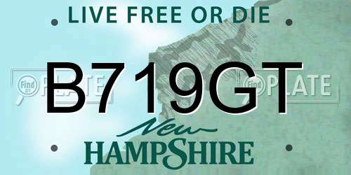 B719GT New Hampshire License Plate