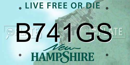 B741GS New Hampshire License Plate