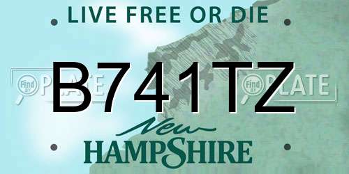 B741TZ New Hampshire License Plate