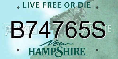B74765S New Hampshire License Plate