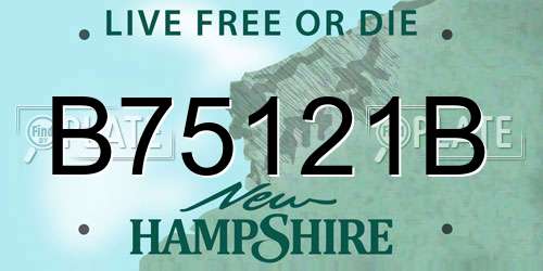 B75121B New Hampshire License Plate