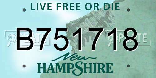 B751718 New Hampshire License Plate