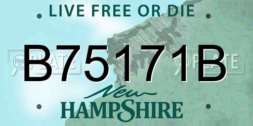 B75171B New Hampshire License Plate