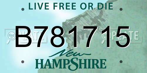 B781715 New Hampshire License Plate