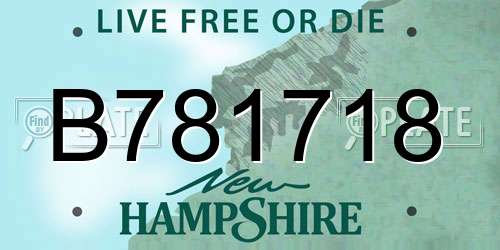 B781718 New Hampshire License Plate