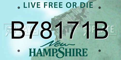 B78171B New Hampshire License Plate
